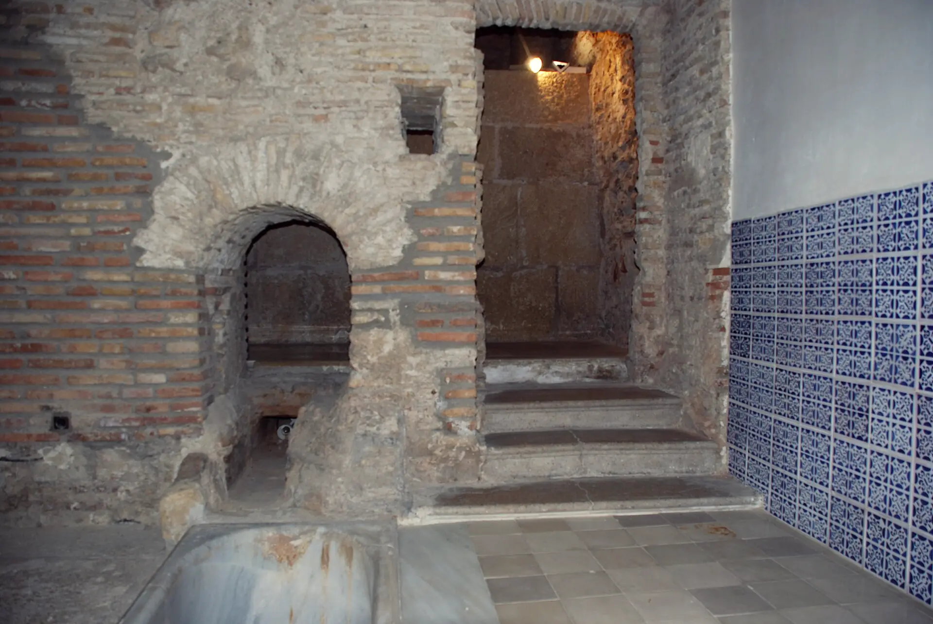 Restos de los baños termales en el Museo Arqueológico Los Baños