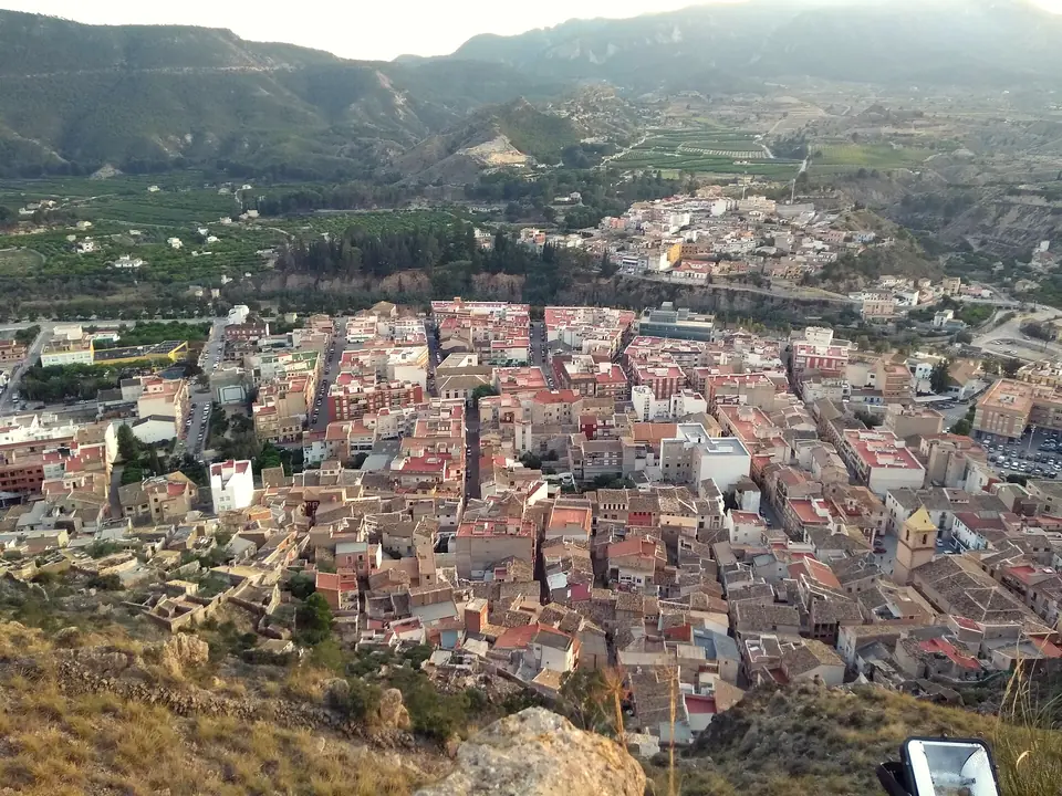 Casas de Blanca junto al Segura vistas desde la Virgen Blanca