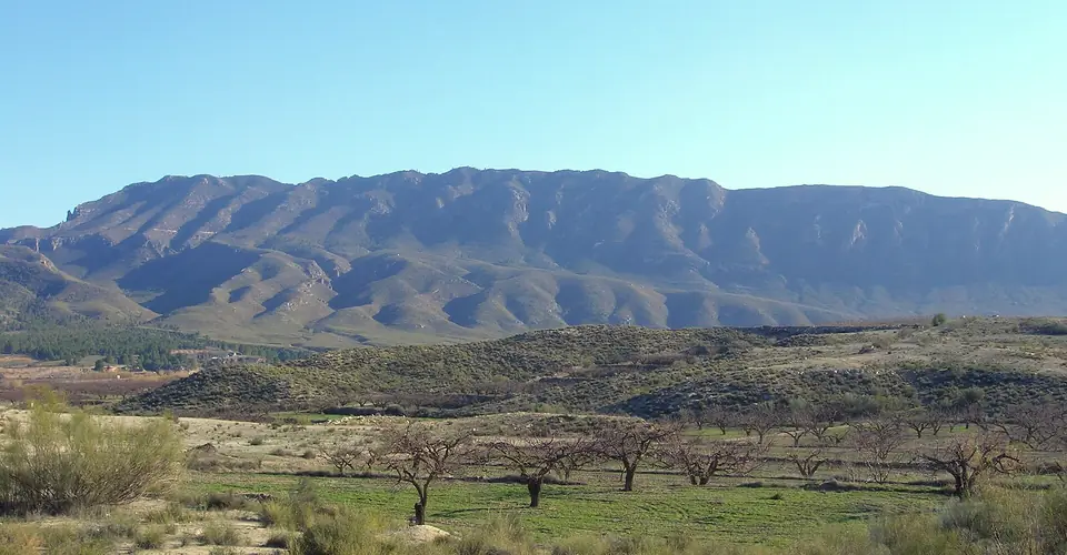 Sierra del Molino sobre el valle del Segura