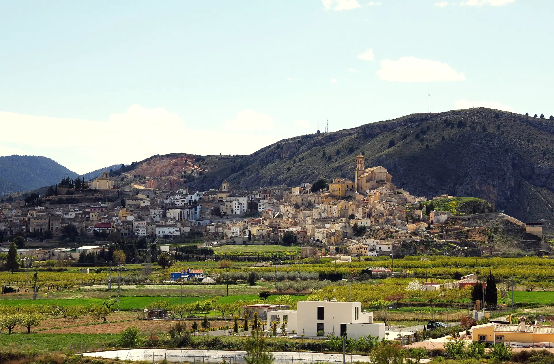 Sierra de Peña Rubia sobre el campo de Cehegín