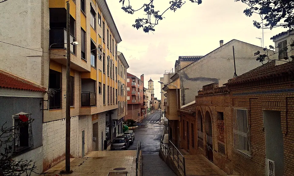 Calles y tejados del casco urbano de Fuente Álamo