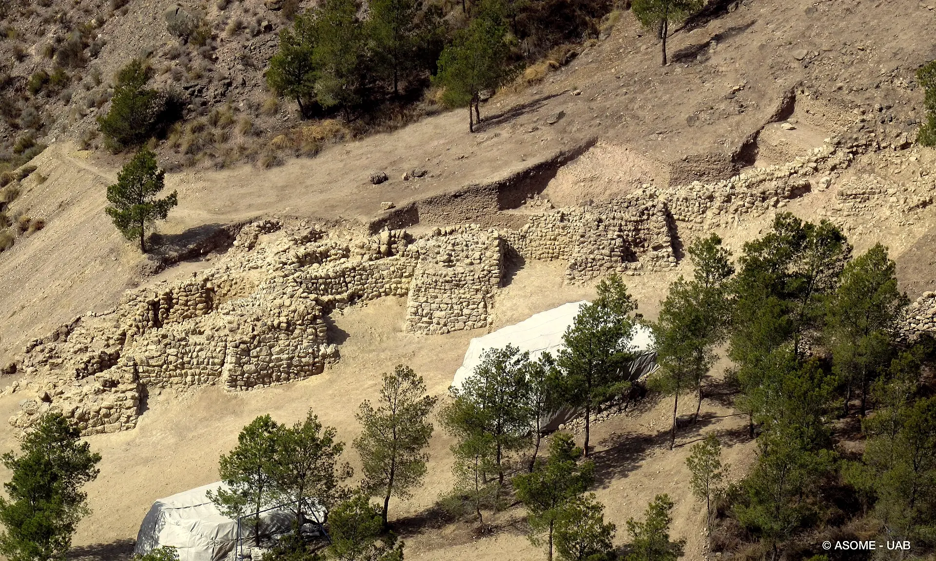 Yacimiento argárico de La Bastida, en un cerro a las afueras de Totana